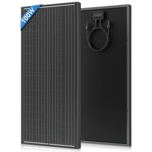 Rvpozwer 400W/200W/100W N-Type 18BB Solar Panel Portable Waterproof Ideal for RV Marine Yacht Caravan