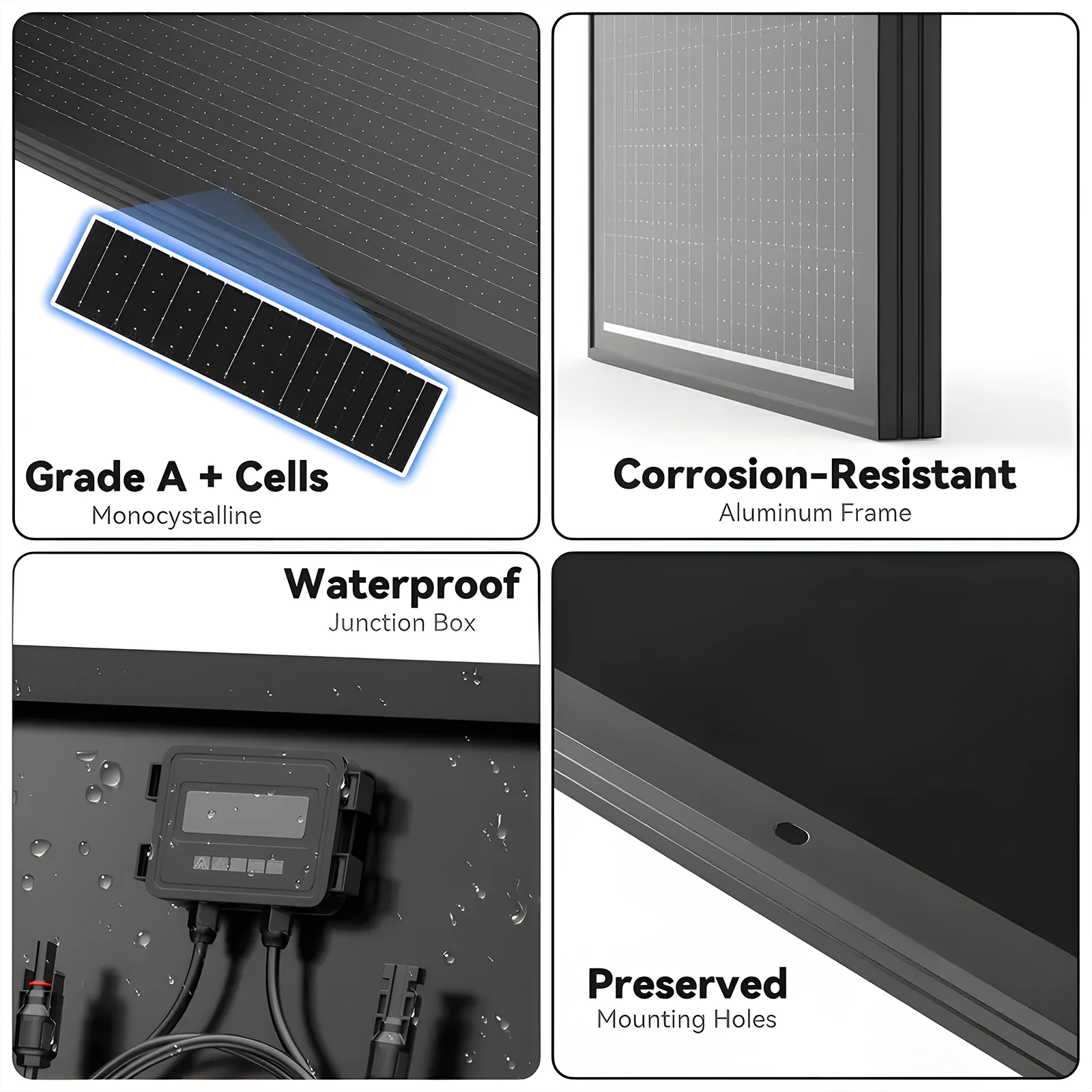 Rvpozwer 400W/200W/100W N-Type 18BB Solar Panel Portable Waterproof Ideal for RV Marine Yacht Caravan - Image 7