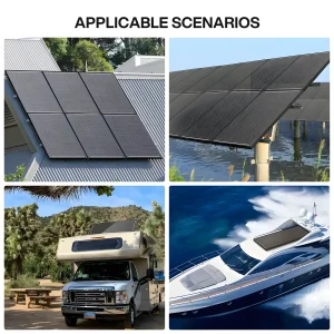 Rvpozwer 400W/200W/100W N-Type 18BB Solar Panel Portable Waterproof Ideal for RV Marine Yacht Caravan - Thumbnail Image 3