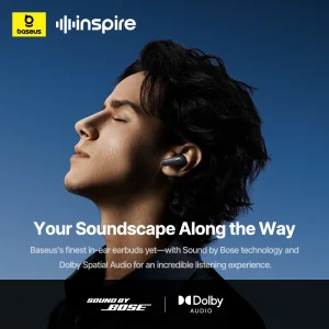 Baseus Inspire XP1 Bose Dolby Audio Adaptive Tuning Sound 6-Mic Clear Calls Earphones - Thumbnail Image 3