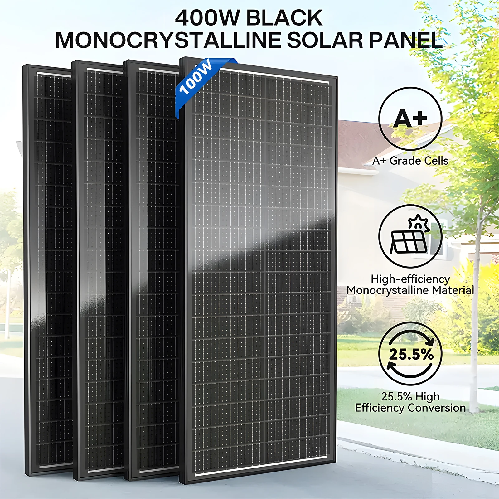 Rvpozwer 400W/200W/100W N-Type 18BB Solar Panel Portable Waterproof Ideal for RV Marine Yacht Caravan - Image 2
