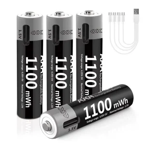 Kuugro 1.5V 1100mWh AAA Rechargeable Battery USB Type-C