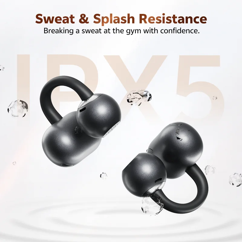 QCY CT06 Clip On Earbuds Crossky C50 Open Ear Wireless Bluetooth 6.0 Headphones - Image 7
