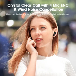 QCY T13 ANC Wireless Earphones Bluetooth 5.3 28dB Active Noise Cancellation Headphones - Thumbnail Image 5