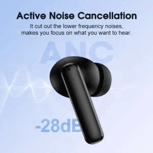 QCY T13 ANC Wireless Earphones Bluetooth 5.3 28dB Active Noise Cancellation Headphones - Thumbnail Image 3